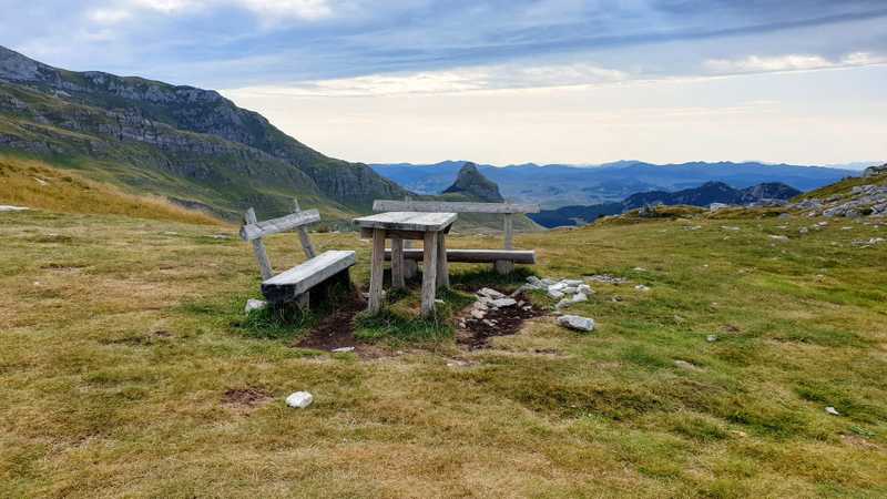 Benches along the road